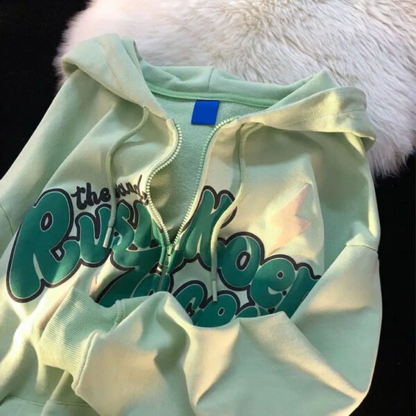 Custom Graphic Zip Hoodie with Puff Print | VW-89B9F9 - Style 89B9F9 - product detail view 6 Custom Graphic Zip Hoodie with Puff Print | VW-89B9F9 - Style 89B9F9 - product detail view 6