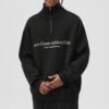 Custom Quarter-Zip Embroidered Knit Sweater - Style 10A558 - product detail view 2 Custom Quarter-Zip Embroidered Knit Sweater - Style 10A558 - product detail view 2