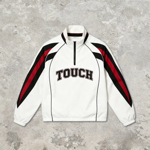Custom Quarter-Zip Panelled Windbreaker Jacket - Style 8C9F44 Custom Quarter-Zip Panelled Windbreaker Jacket - Style 8C9F44