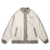 Custom Quilted Contrast Panel Moto Jacket - Style 1CE50F - product detail view 6