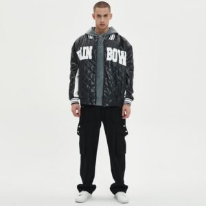 Custom Diamond-Quilted Leather Varsity Jacket - Style BDFB33