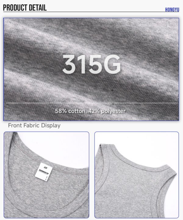 Custom 315G Fitted Racerback Tank Top - Style 0A1628 - product detail view 9 Custom 315G Fitted Racerback Tank Top - Style 0A1628 - product detail view 9