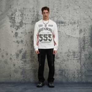 Custom Racing Graphic Long-Sleeve Tee - Style B0497F
