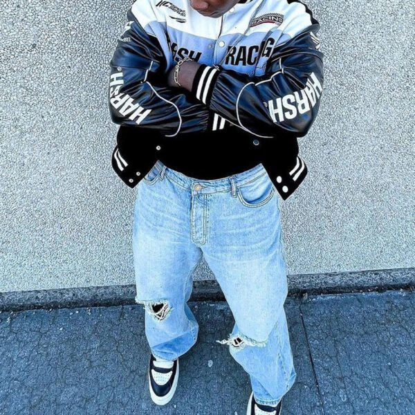 Custom Colorblock Racing Varsity Jacket - Style 7AB827