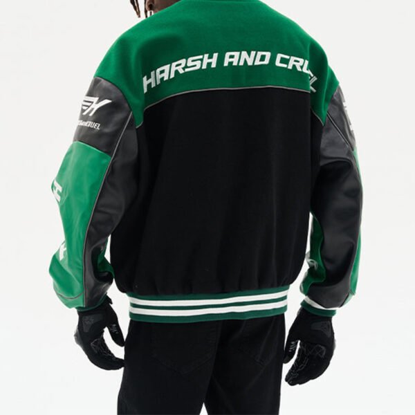 Custom Colorblock Racing Varsity Jacket - Style 7AB827 - product detail view 3