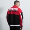 Custom Contrast Panel Racing Varsity Jacket - Style D1E66A - product detail view 4