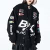Custom Patchwork Racing Varsity Jacket | VWJ-2401 - Style AB4C3D - product detail view 2
