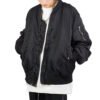Custom Raised Skeleton Back Bomber Jacket - Style 4D4204 - product detail view 2 Custom Raised Skeleton Back Bomber Jacket - Style 4D4204 - product detail view 2
