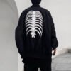Custom Raised Skeleton Back Bomber Jacket - Style 4D4204 - product detail view 5 Custom Raised Skeleton Back Bomber Jacket - Style 4D4204 - product detail view 5