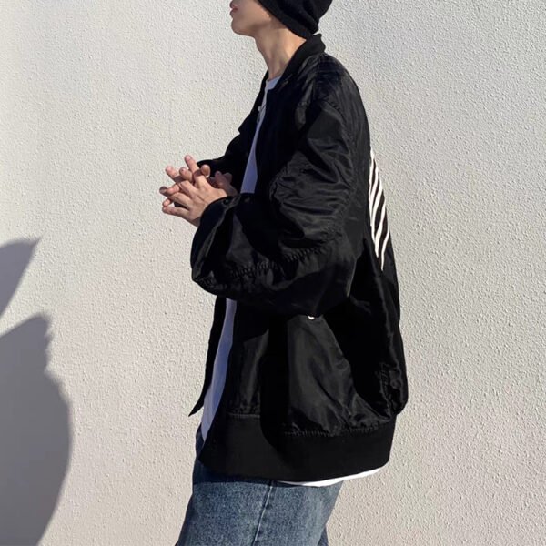Custom Raised Skeleton Back Bomber Jacket - Style 4D4204 - product detail view 6 Custom Raised Skeleton Back Bomber Jacket - Style 4D4204 - product detail view 6