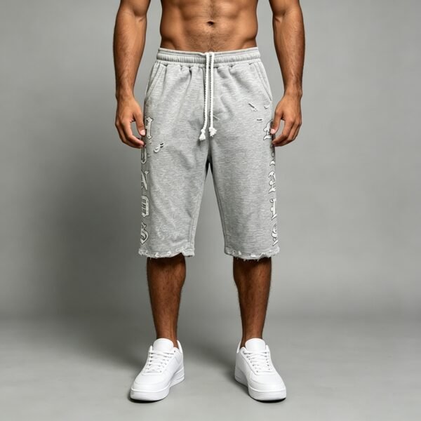 Custom Raw-Edge Drawstring Capri Pants - Style 4AABA5 - product detail view 4 Custom Raw-Edge Drawstring Capri Pants - Style 4AABA5 - product detail view 4