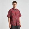 Custom Red Plaid Back Graphic Short-Sleeve Shirt | VW-65F66A - Style 65F66A - product detail view 9 Custom Red Plaid Back Graphic Short-Sleeve Shirt | VW-65F66A - Style 65F66A - product detail view 9