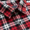Custom Red Plaid Applique Streetwear Shorts - Style 9CB669 - product detail view 2 Custom Red Plaid Applique Streetwear Shorts - Style 9CB669 - product detail view 2
