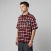 Custom Red Plaid Applique Streetwear Shorts - Style 9CB669 - product detail view 3 Custom Red Plaid Applique Streetwear Shorts - Style 9CB669 - product detail view 3