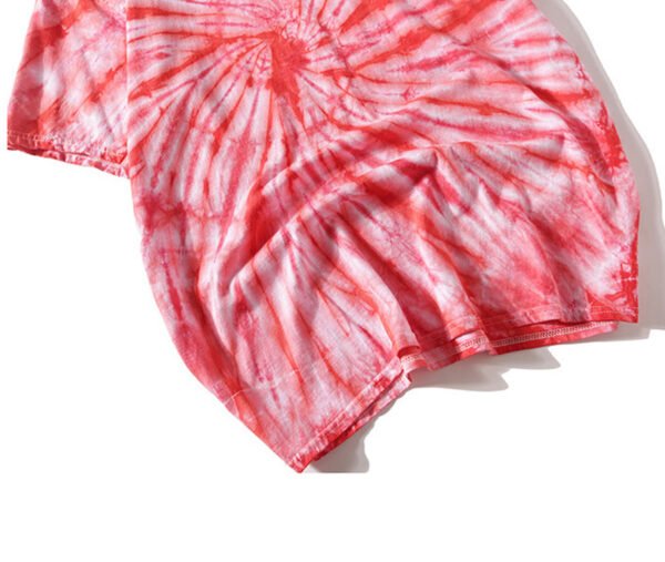 Custom Red Tie Dye Relaxed T-Shirt 6EBF96 - Style 6EBF96 - product detail view 7