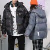 Custom Reflective Hooded Puffer Jacket with Zip Front - Style 8C996C Custom Reflective Hooded Puffer Jacket with Zip Front - Style 8C996C