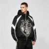 Custom Reflective Patchwork Hooded Jacket - Style 98EF81 - product detail view 2 Custom Reflective Patchwork Hooded Jacket - Style 98EF81 - product detail view 2