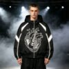 Custom Reflective Patchwork Hooded Jacket - Style 98EF81 - product detail view 7 Custom Reflective Patchwork Hooded Jacket - Style 98EF81 - product detail view 7