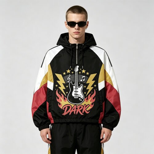 Custom Color-Block Hooded Graphic Jacket - Style 7ED7D0 Custom Color-Block Hooded Graphic Jacket - Style 7ED7D0