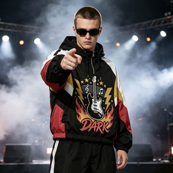 Custom Color-Block Hooded Graphic Jacket - Style 7ED7D0 - product detail view 5