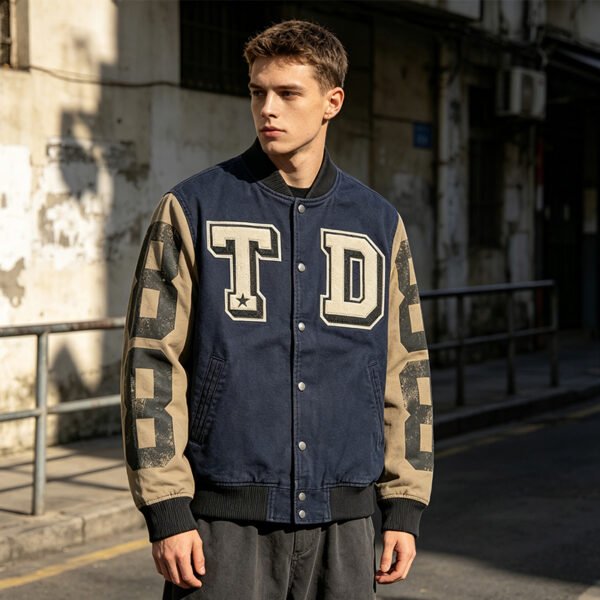 Custom Reinforced Pocket Varsity Jacket 709-10 - Style D42575 Custom Reinforced Pocket Varsity Jacket 709-10 - Style D42575