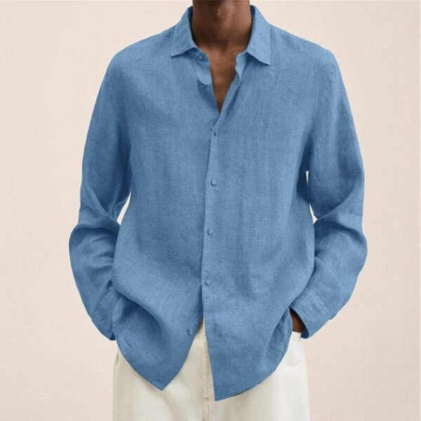 Custom Relaxed Long-Sleeve Button Shirt | VW-D45F - Style D45F59 - product detail view 2 Custom Relaxed Long-Sleeve Button Shirt | VW-D45F - Style D45F59 - product detail view 2