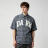 Custom Relaxed Plaid Applique Short-Sleeve Shirt 06 - Style 4FB9F7