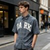 Custom Relaxed Plaid Applique Short-Sleeve Shirt 06 - Style 4FB9F7 - product detail view 2
