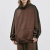 Custom Relaxed Pullover Hoodie with Kangaroo Pocket - Style 23FD49 Brown ombre relaxed fit pullover hoodie with kangaroo pocket