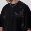 Custom Relaxed Black Streetwear Shorts - Style C62EB1 - product detail view 7 Custom Relaxed Black Streetwear Shorts - Style C62EB1 - product detail view 7