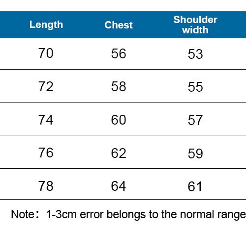 Size chart for a vintage relaxed t-shirt with measurements