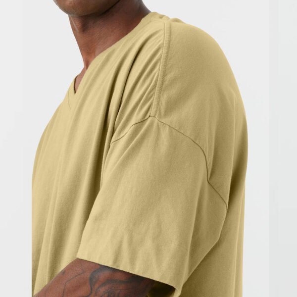 Custom Relaxed V-Neck Drop-Shoulder Blank T-Shirt - Style 01F176 - product detail view 5 Custom Relaxed V-Neck Drop-Shoulder Blank T-Shirt - Style 01F176 - product detail view 5