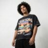 Custom Acid-Wash Rhinestone Graphic Boxy T-Shirt VWT-091 - Style 9CF2E9 - product detail view 3 Custom Acid-Wash Rhinestone Graphic Boxy T-Shirt VWT-091 - Style 9CF2E9 - product detail view 3