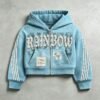 Custom Cropped Rhinestone Applique Zip Hoodie - Style 946414 Custom Cropped Rhinestone Applique Zip Hoodie - Style 946414