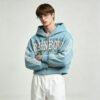 Custom Cropped Rhinestone Applique Zip Hoodie - Style 946414 - product detail view 6 Custom Cropped Rhinestone Applique Zip Hoodie - Style 946414 - product detail view 6