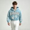 Custom Cropped Rhinestone Applique Zip Hoodie - Style 946414 - product detail view 7 Custom Cropped Rhinestone Applique Zip Hoodie - Style 946414 - product detail view 7