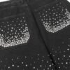 Custom Rhinestone Raw-Hem Denim Shorts - Style 20BD28 - product detail view 7 Custom Rhinestone Raw-Hem Denim Shorts - Style 20BD28 - product detail view 7