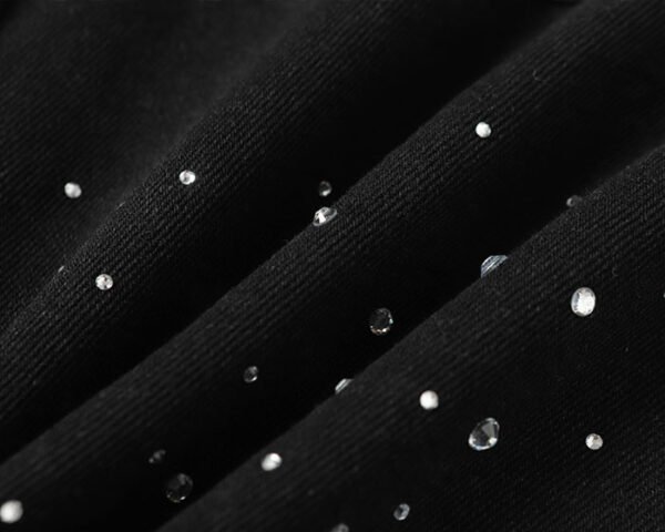 Custom Rhinestone Raw-Hem Denim Shorts - Style 20BD28 - product detail view 8 Custom Rhinestone Raw-Hem Denim Shorts - Style 20BD28 - product detail view 8