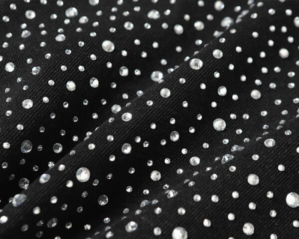 Custom Rhinestone Raw-Hem Denim Shorts - Style 20BD28 - product detail view 9 Custom Rhinestone Raw-Hem Denim Shorts - Style 20BD28 - product detail view 9