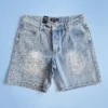 Custom Rhinestone Embroidered Denim Shorts - Style C8B234 - product detail view 3