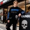 Custom Rhinestone Flame Skull Crewneck Sweatshirt - Style FB5AFF - product detail view 10 Custom Rhinestone Flame Skull Crewneck Sweatshirt - Style FB5AFF - product detail view 10