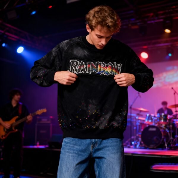Custom Men's Rhinestone Graphic Sweatshirt - Style 54BE0D - product detail view 5