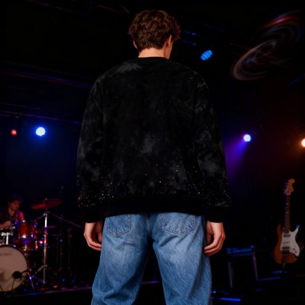 Custom Men's Rhinestone Graphic Sweatshirt - Style 54BE0D - product detail view 7
