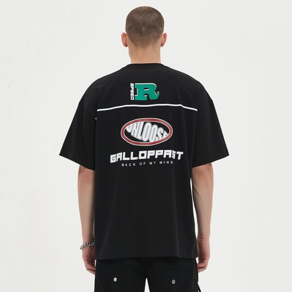 Custom Race Graphic Rhinestone Tee - Style 56589A - product detail view 6