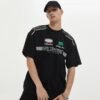 Custom Race Graphic Rhinestone Tee - Style 56589A - product detail view 7