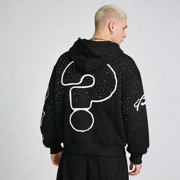 Custom Graphic Rhinestone Zip Hoodie - VW-E7F7 - Style E7F7E2 - product detail view 8 Custom Graphic Rhinestone Zip Hoodie - VW-E7F7 - Style E7F7E2 - product detail view 8