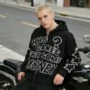 Custom Graphic Rhinestone Zip Hoodie - VW-E7F7 - Style E7F7E2 - product detail view 9 Custom Graphic Rhinestone Zip Hoodie - VW-E7F7 - Style E7F7E2 - product detail view 9