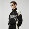 Custom Rhinestone Color-Block Half-Zip Crop Jacket - Style E8D156 - product detail view 2