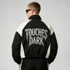 Custom Rhinestone Color-Block Half-Zip Crop Jacket - Style E8D156 - product detail view 3