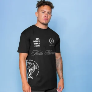 Custom Rhinestone Script Hem Placement T-Shirt - Style 7B13D4